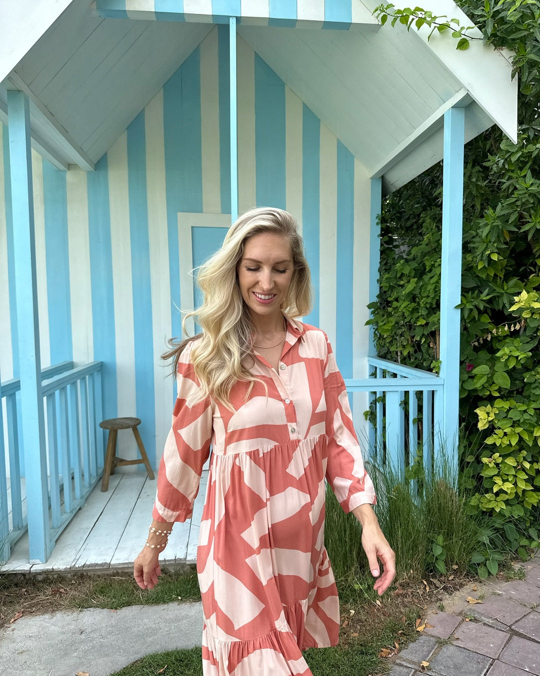 Georgie Dress - Pink Swirl