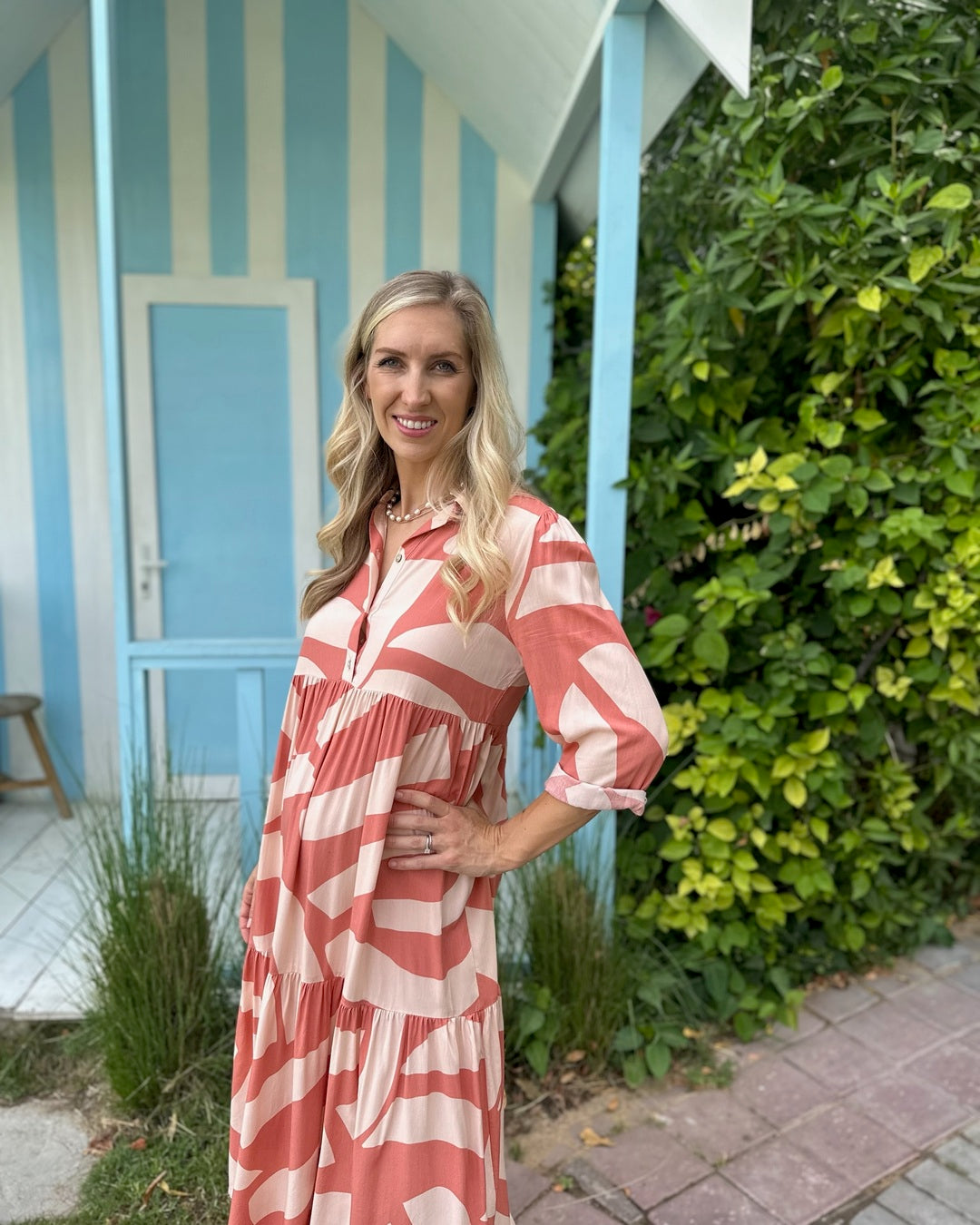 Georgie Dress - Pink Swirl