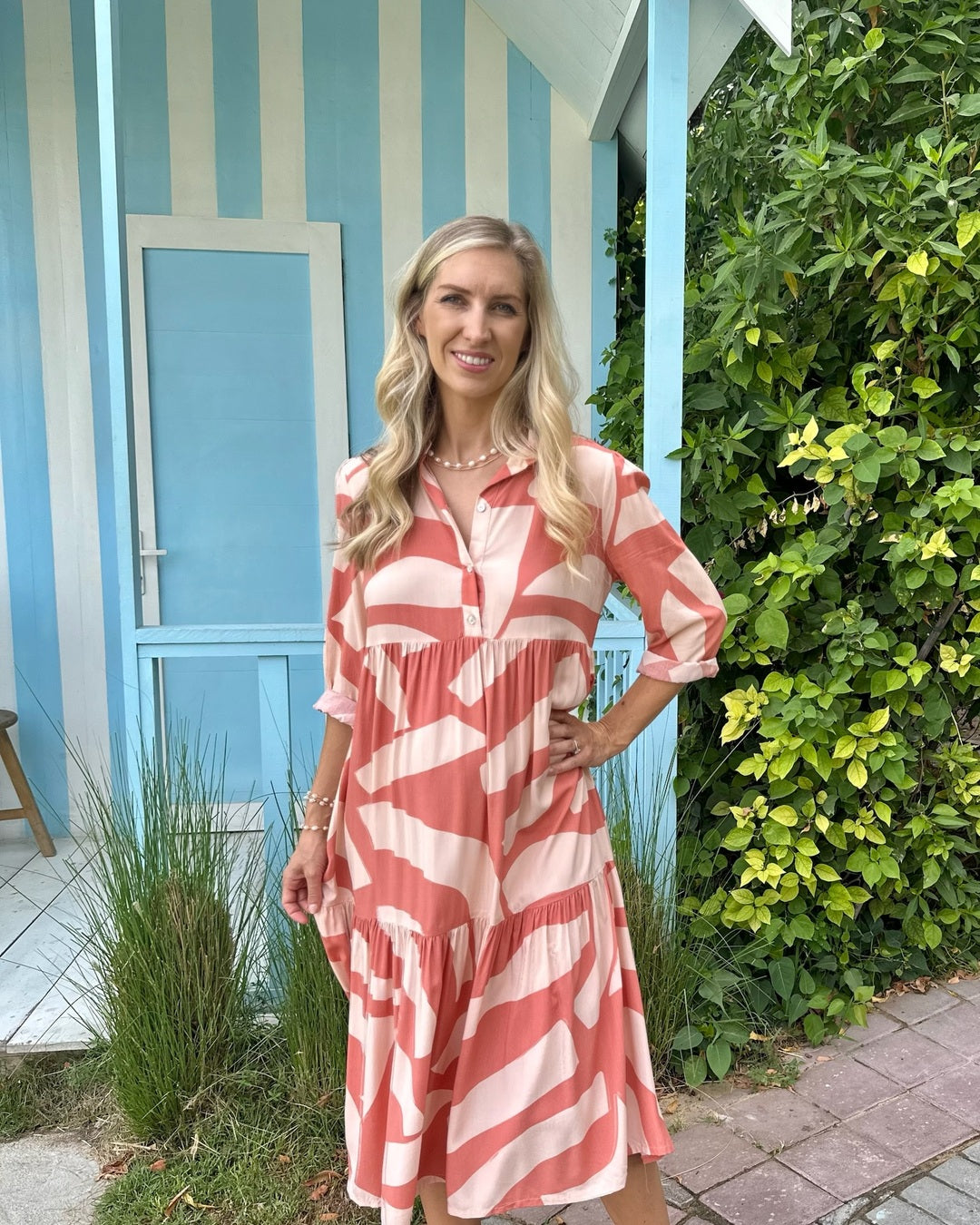 Georgie Dress - Pink Swirl