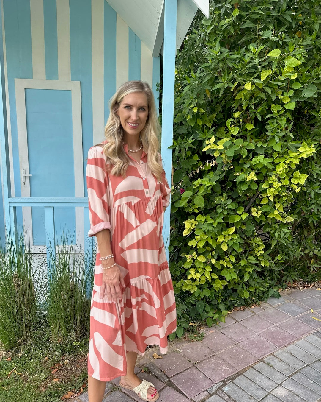 Georgie Dress - Pink Swirl