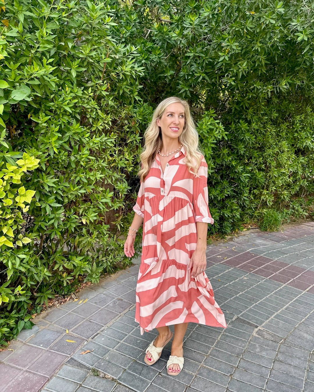Georgie Dress - Pink Swirl