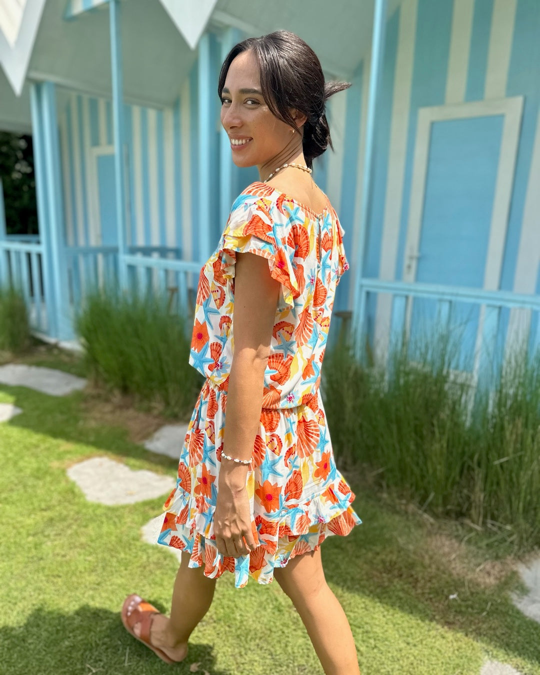 Izzy Dress - Orange Shell