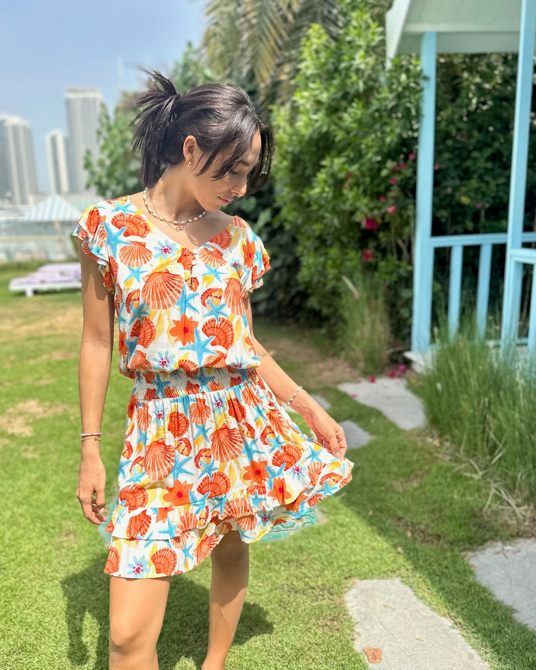 Izzy Dress - Orange Shell