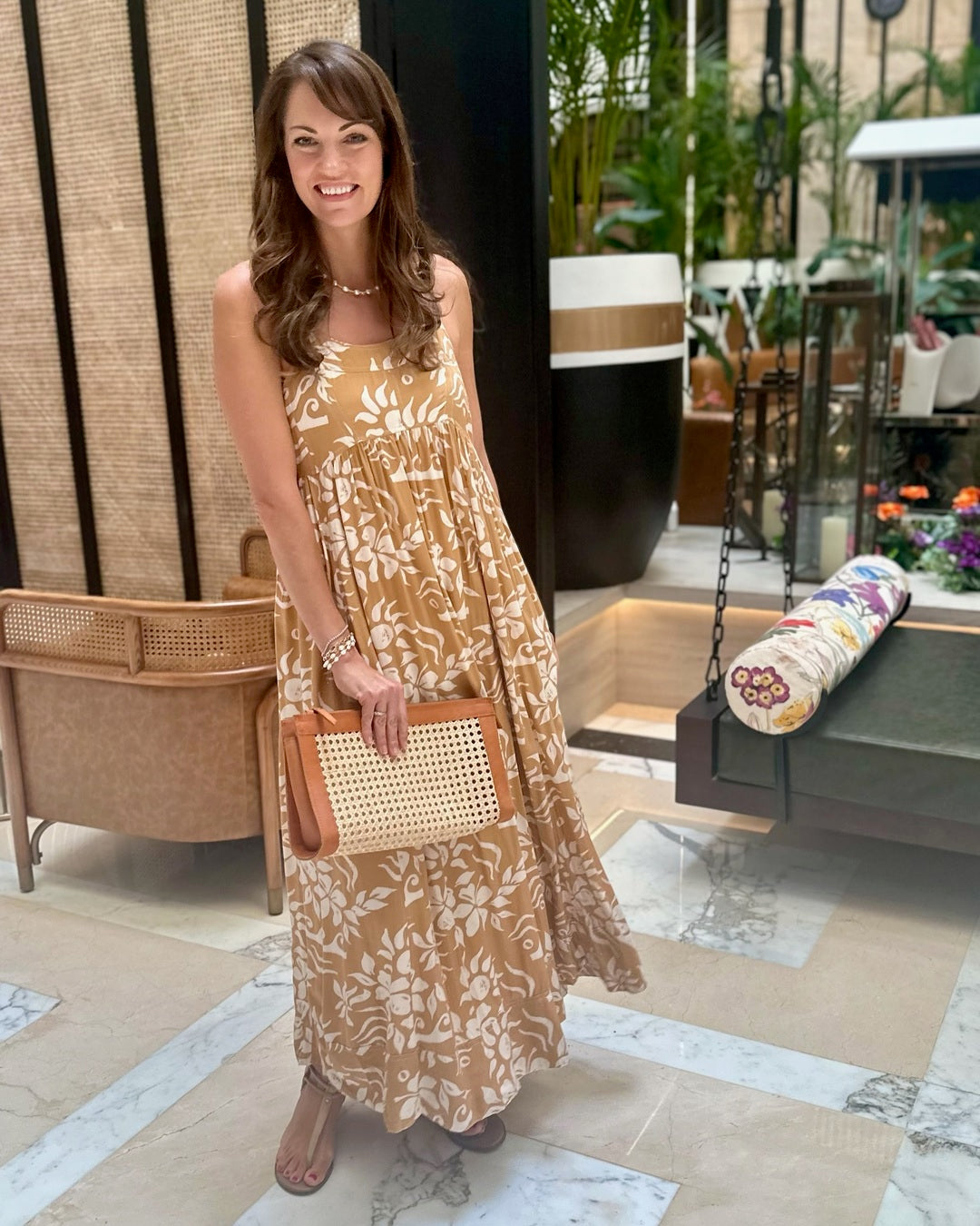 Joey Dress - Brown Tropical