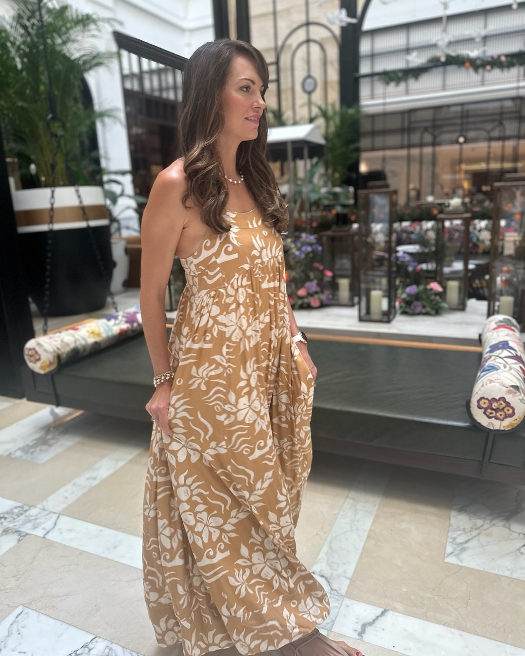 Joey Dress - Brown Tropical
