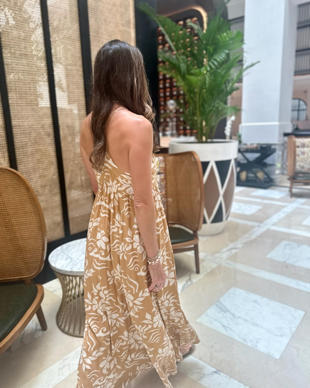 Joey Dress - Brown Tropical