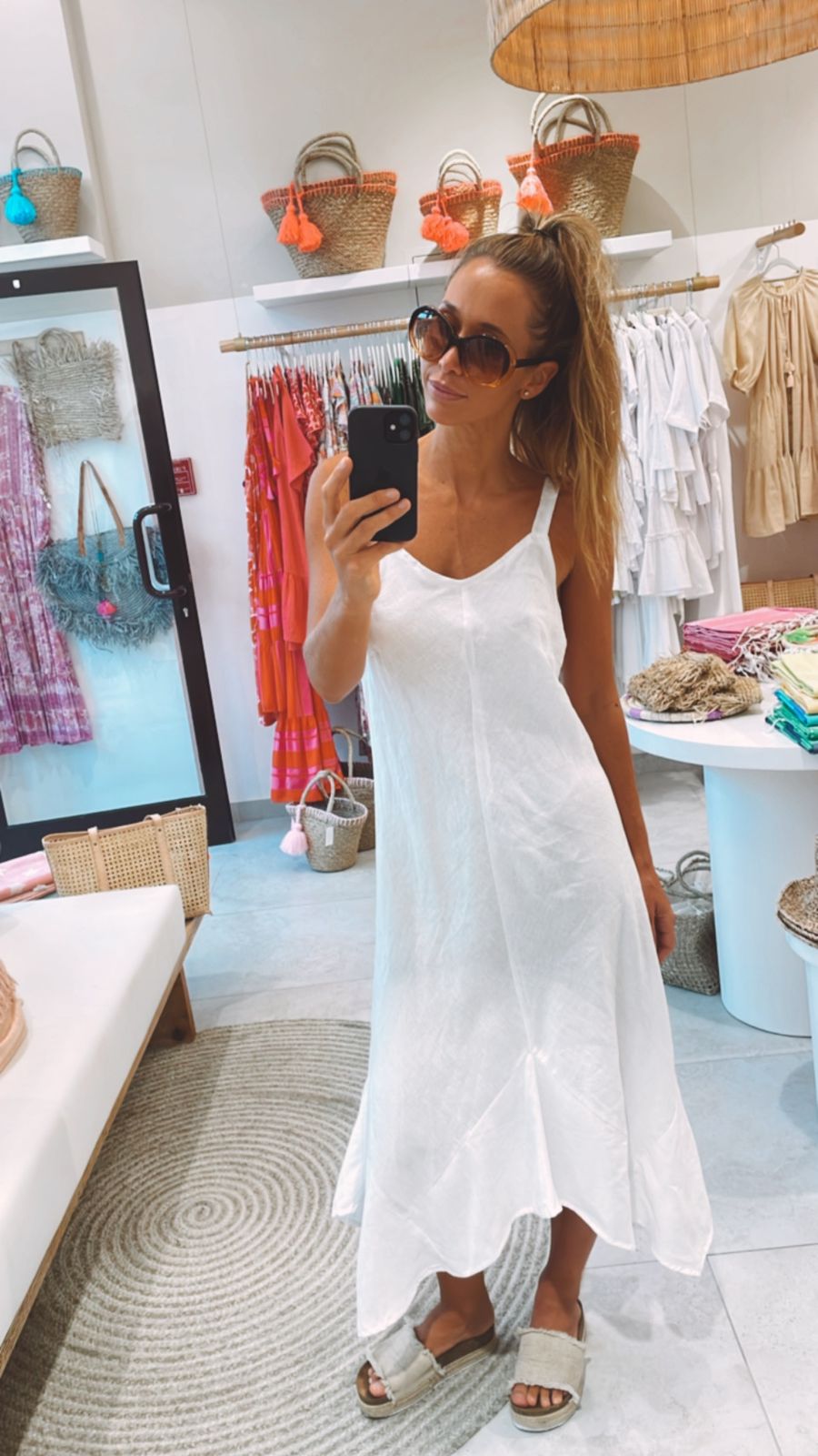 Frankie Dress Linen - White