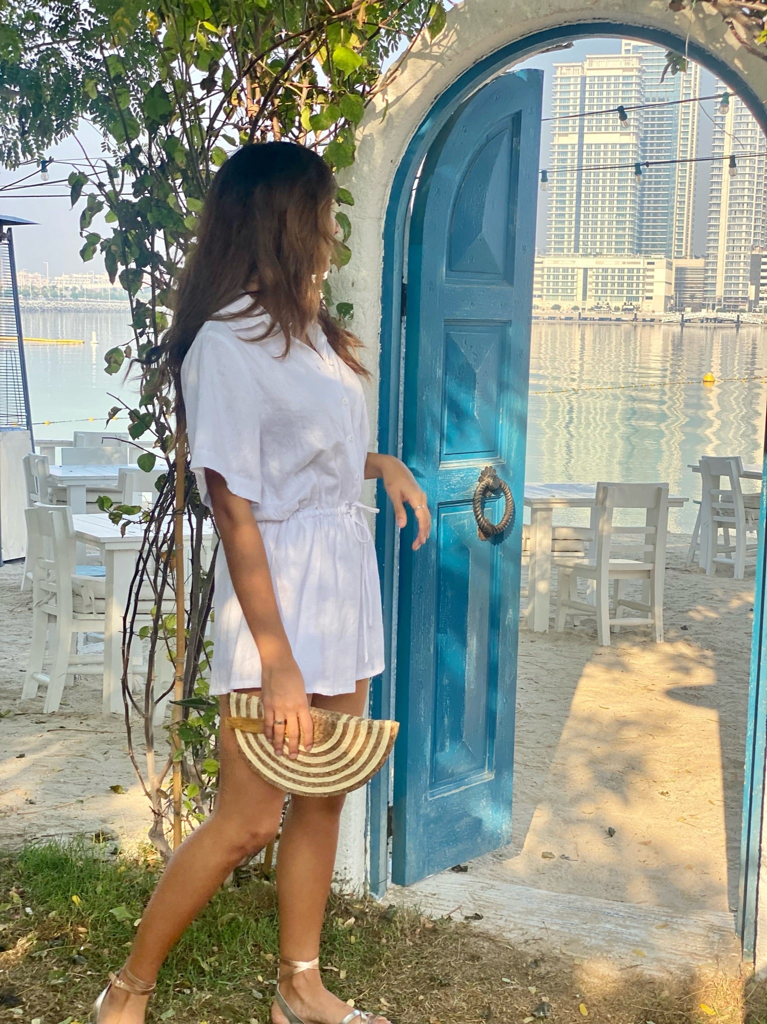 Romper - White Linen