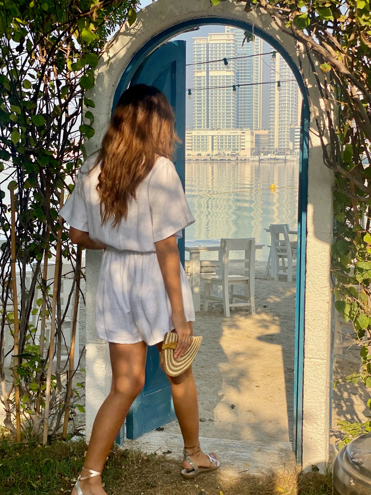 Romper - White Linen