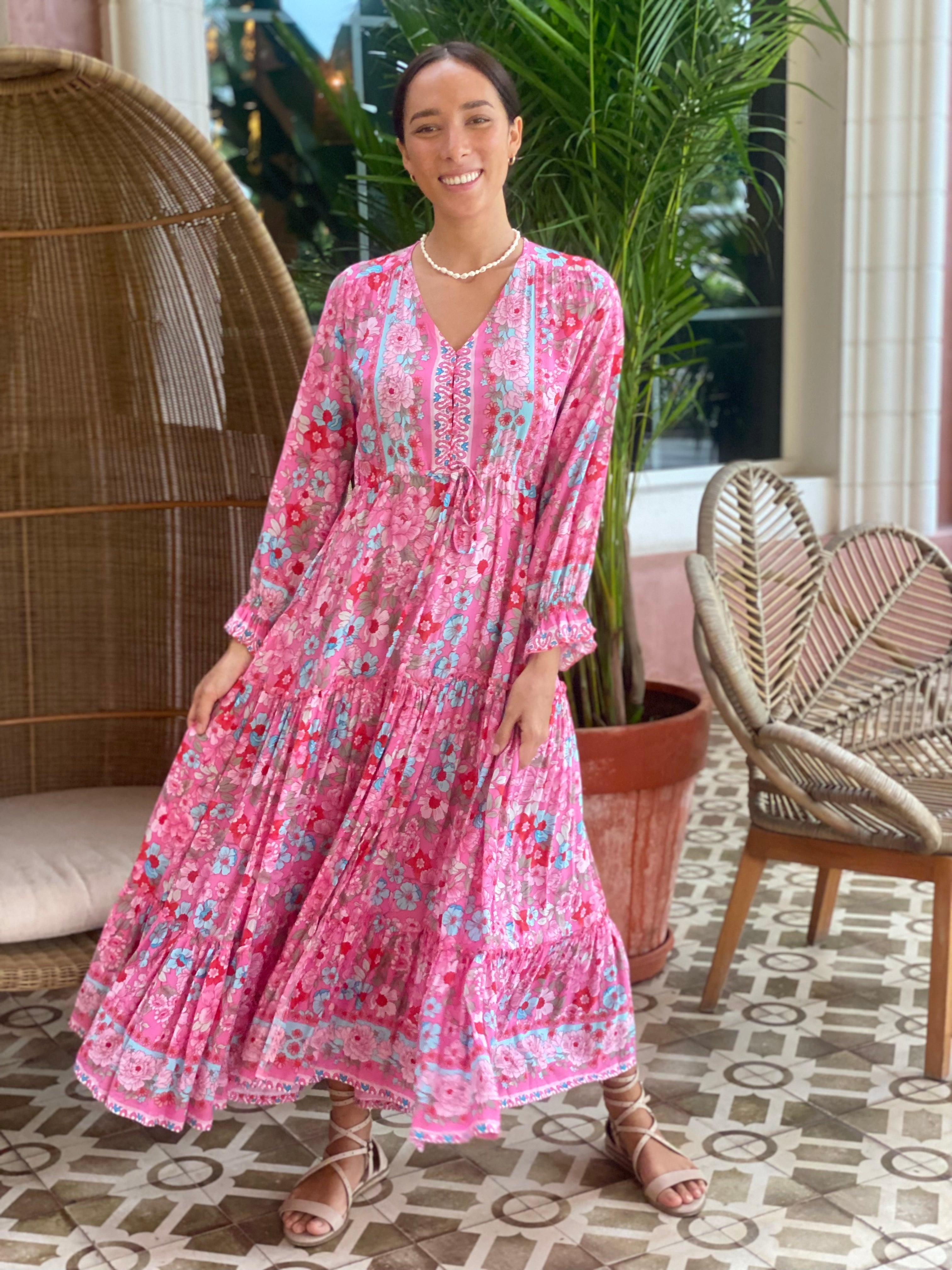Marnie Dress - Pink Peony