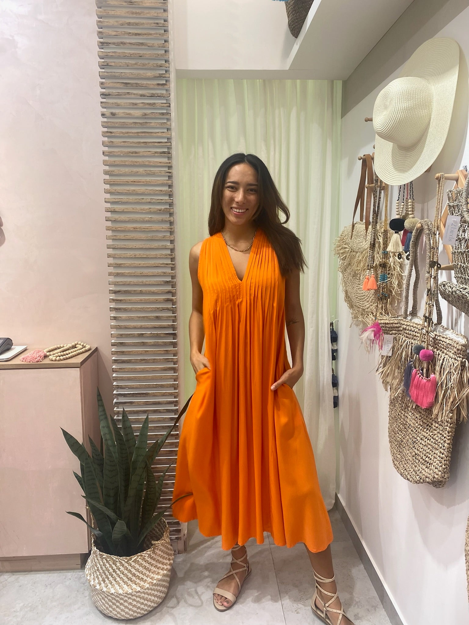 Bella Dress - Tangerine