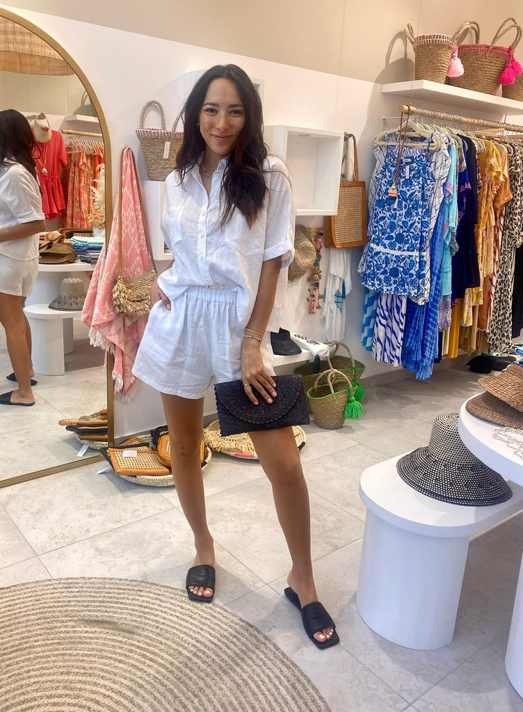 Linen Shorts - White