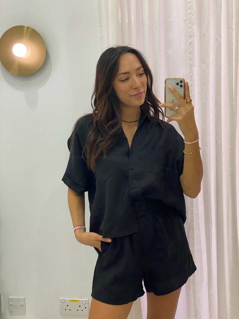 Linen Shirt - Black