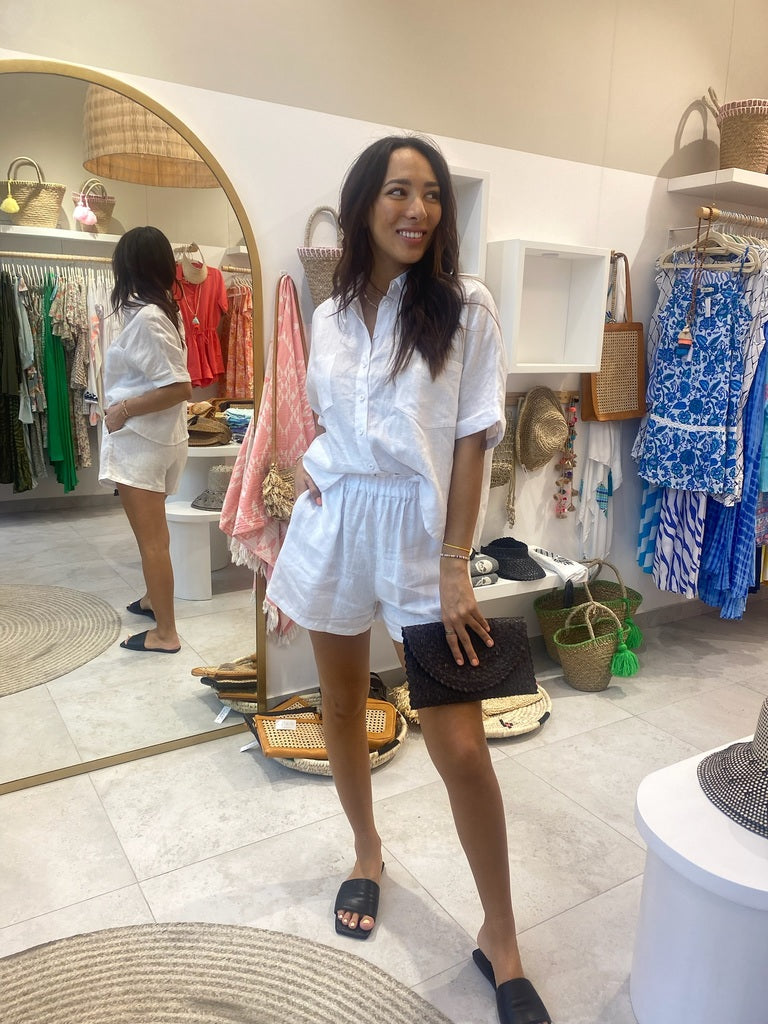 Linen Shorts - White