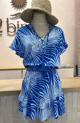 Izzy Dress - Blue Waves