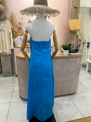 Pippa Dress Linen - Ocean