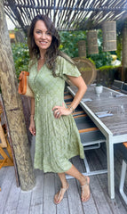 Jess Dress - Green Shell