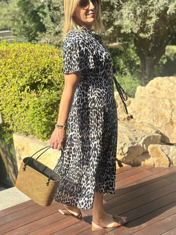 Jess Dress - Dark Leopard