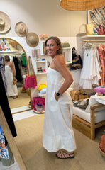 Pippa Dress Linen - White