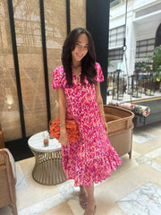 Jess Dress - Pink and Orange