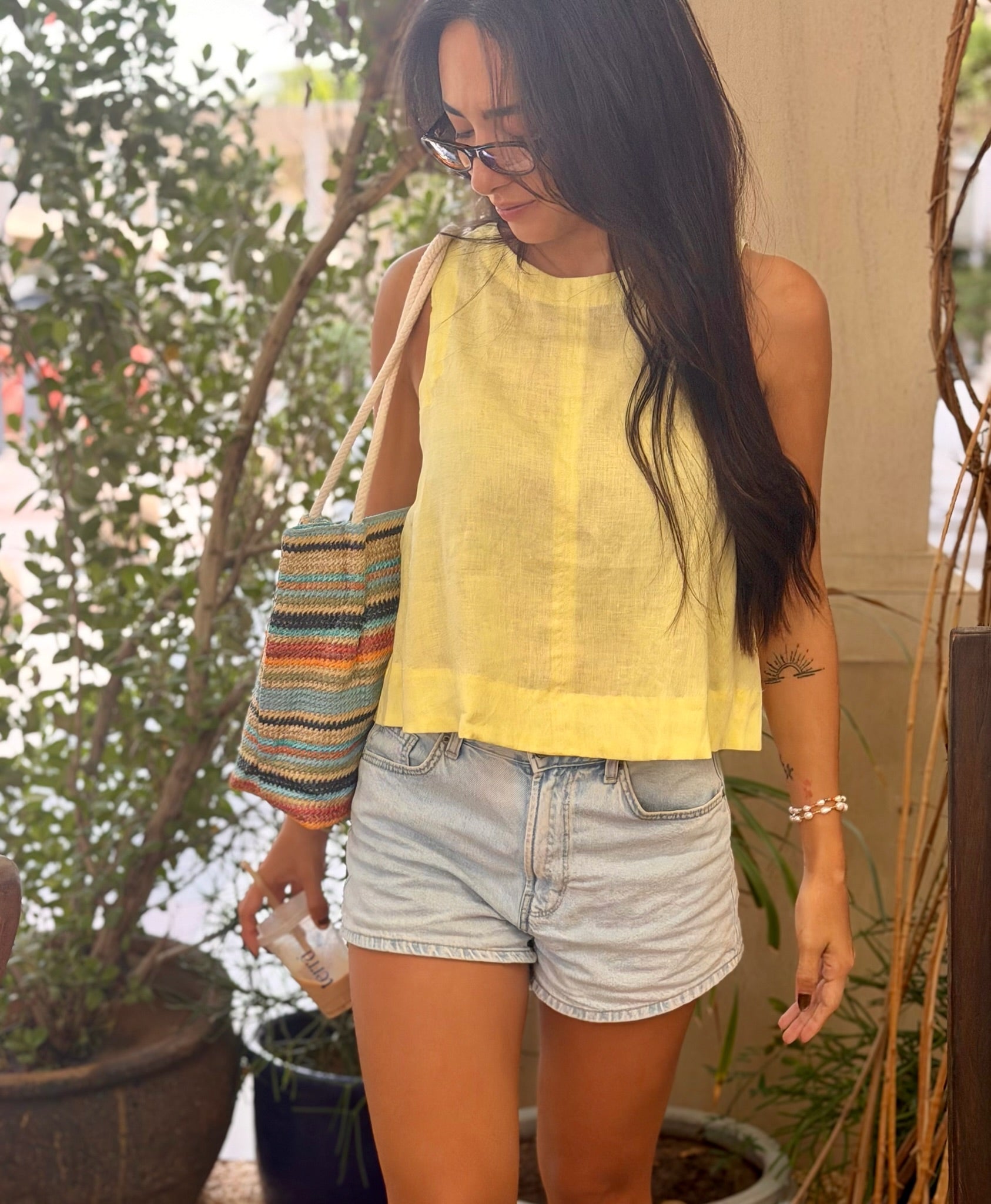 Shell Top Linen - Lemon