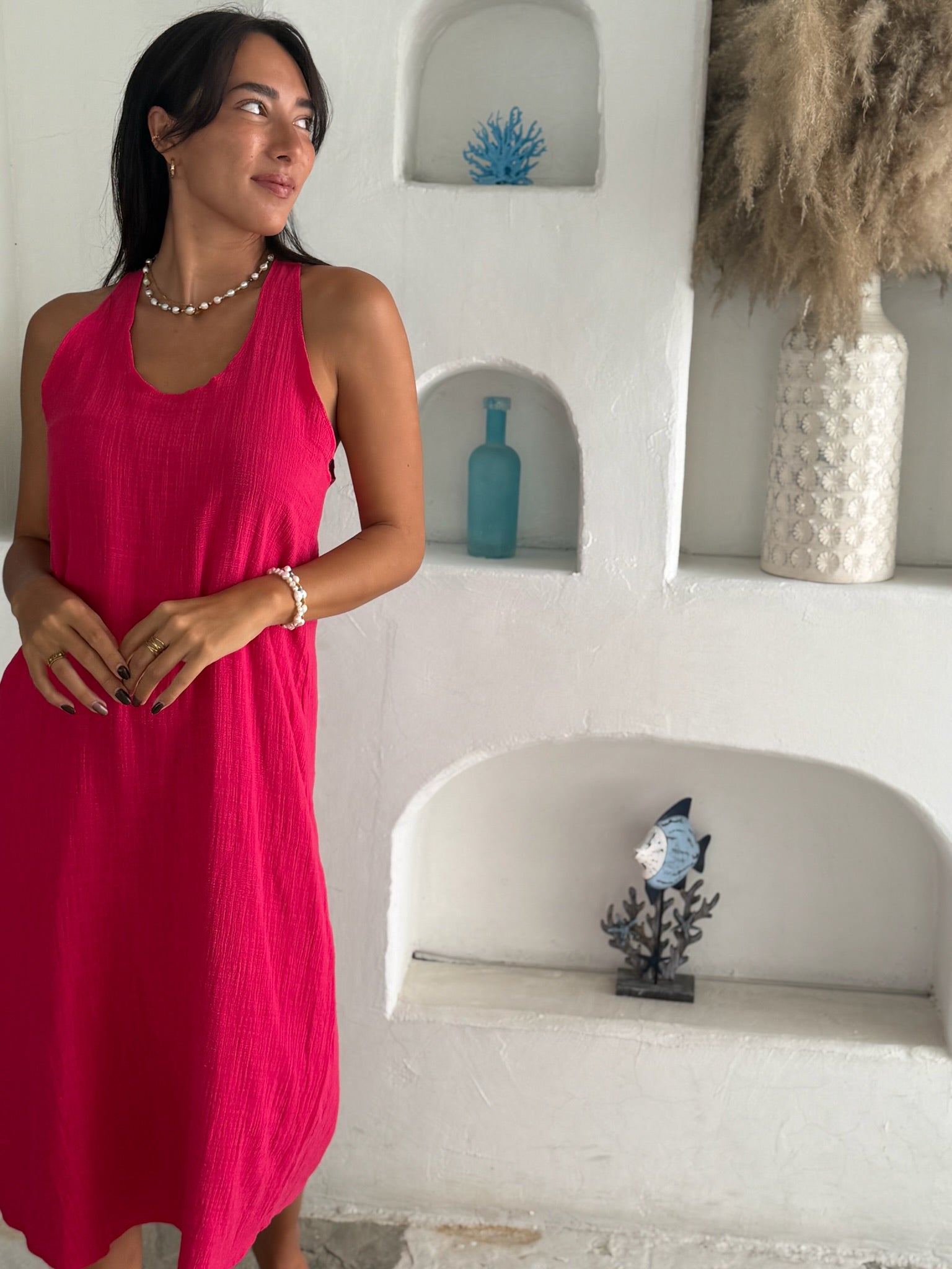 Isla Dress - Raspberry