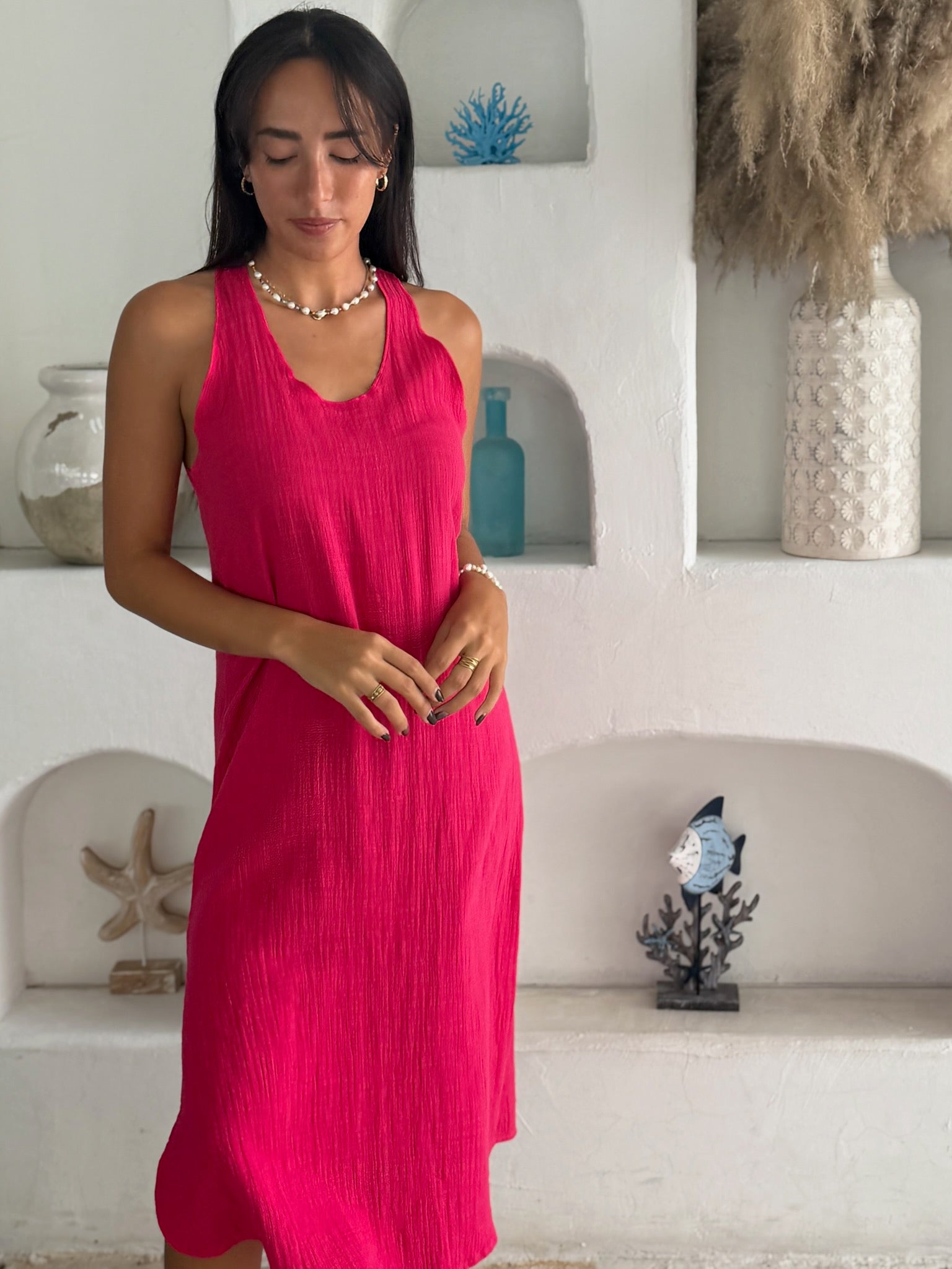 Isla Dress - Raspberry