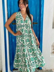 Bella Dress - Green Palm