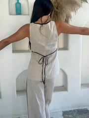 Hazel Top with Trim - Natural