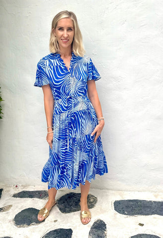 Jess Dress - Blue Waves