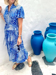 Jess Dress - Blue Waves