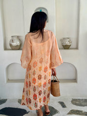 Zoe Kaftan Ramie - Peach