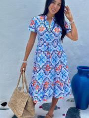 Jess Dress Cotton Poplin - Paros