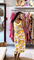 Slip Dress - Lemon Print