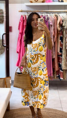 Slip Dress - Lemon Print