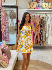 Luna Dress Rayon - Lemon Print