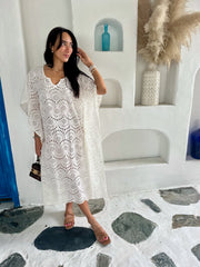 Poppy Lace Kaftan - Ivory