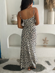 Saskia Dress - Cream Leopard