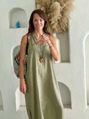 Remy Dress Linen - Khaki