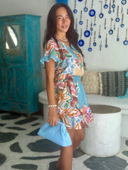 Izzy Dress - Blue Tropicana