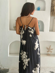 Ivy Dress - Black and Grey Tie Dye