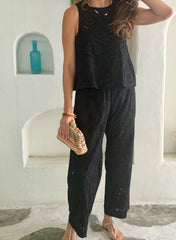 Lace Trousers - Black