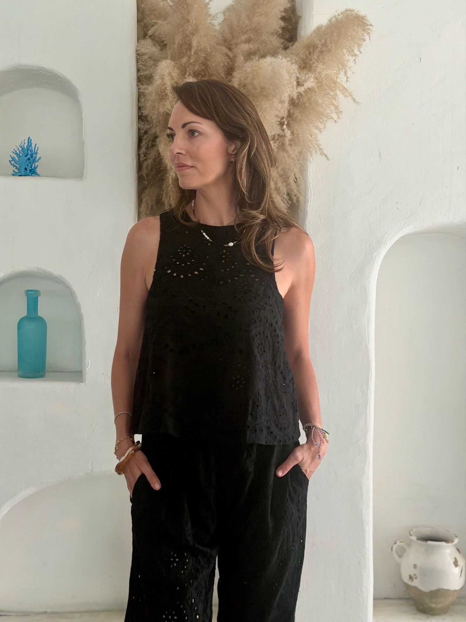 Shell Top Lace - Black