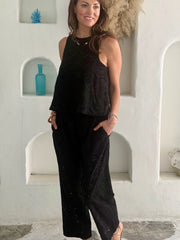 Lace Trousers - Black