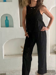 Lace Trousers - Black