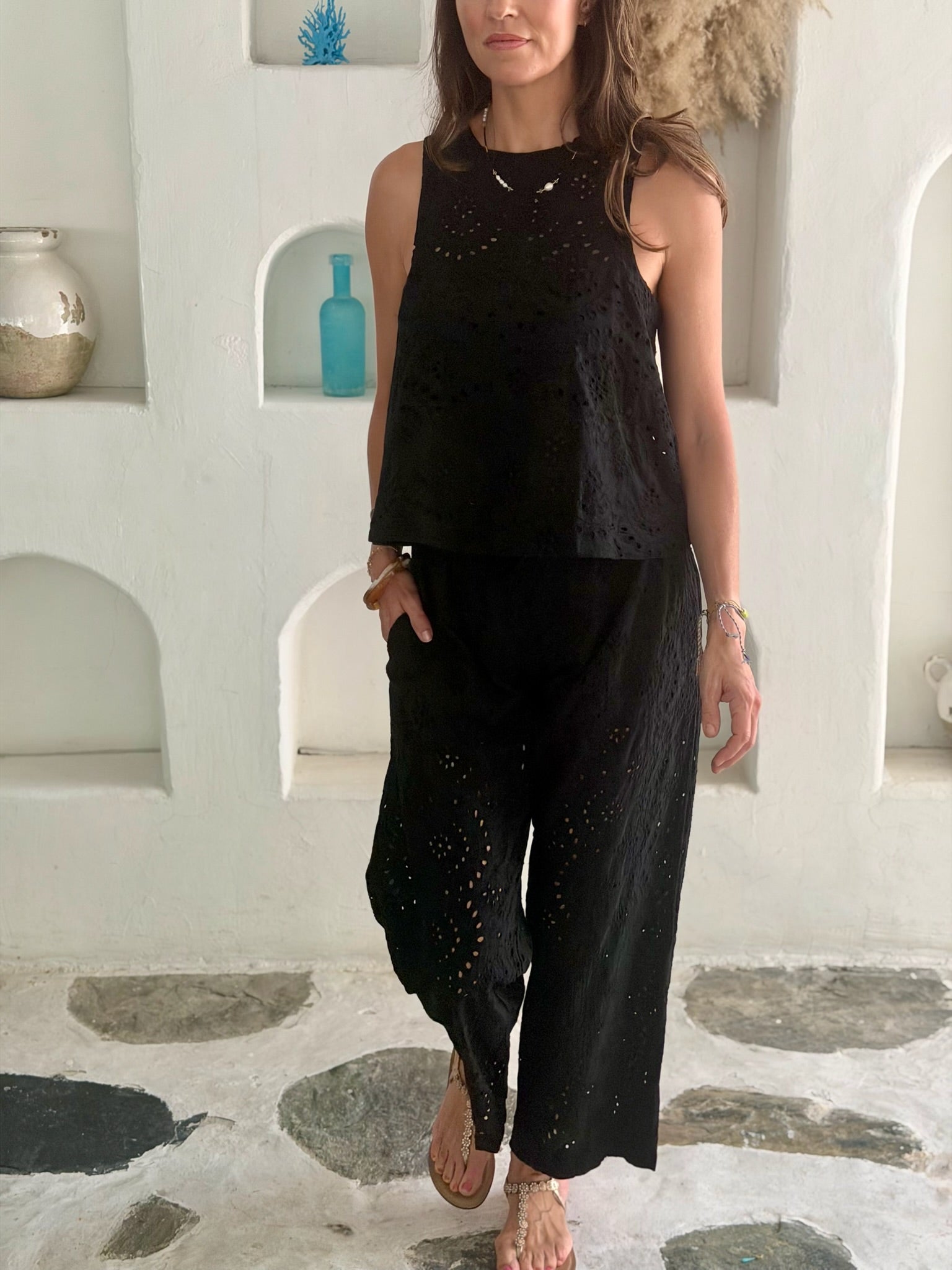Lace Trousers - Black