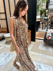 Bella Dress - Brown Leopard