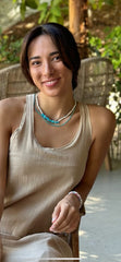 Shell and Stone Necklace - Turquoise