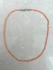 Seed Bead Necklace Short - Orange