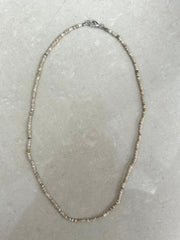 Seed Bead Necklace Long - Natural